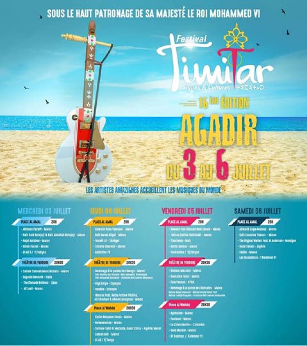 Le festival Timitar aura lieu du 3 au 6 juillet à Agadir