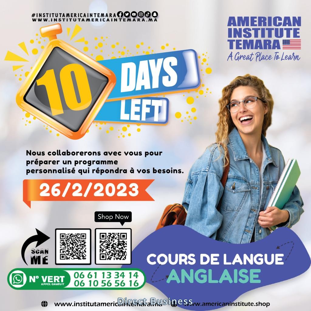 - Anglais pour Débutants Centre Américain Temara