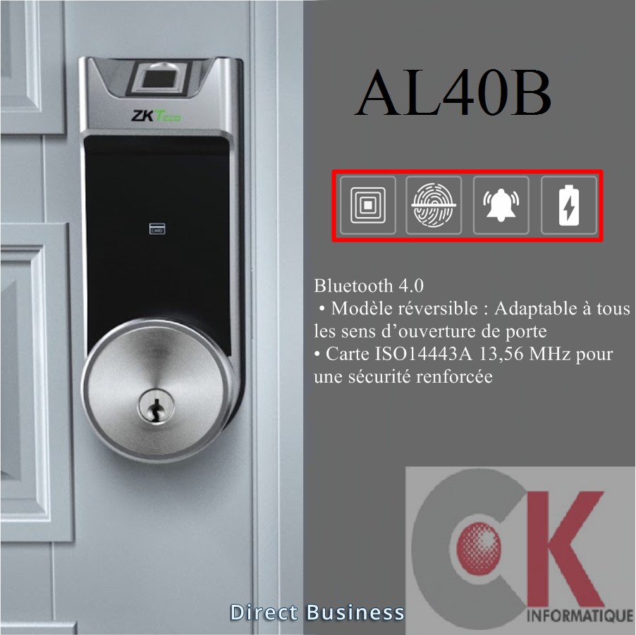 Serrure d'empreintes digitales AL40B