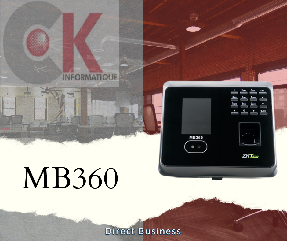 Pointeuse biométrique d'empreintes digitales MB360